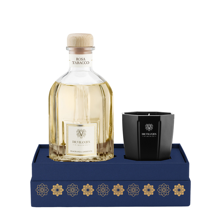 GIFT BOX ROSA TABACCO DIFFUSER + CANDLE